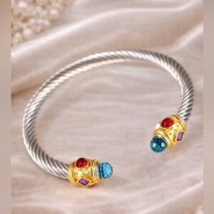 Modern Stainless Steel Waterproof Cuff Bangle Bracelet